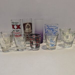 11 Vintage Shot Glass Misc Themes And Plain